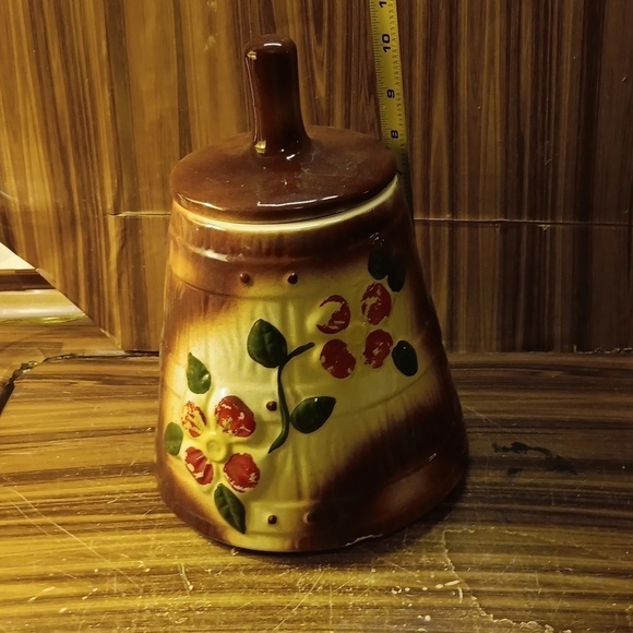 Vintage mcm McCoy pottery butter churn farmhouse cookie jar - Picture 6 of 6